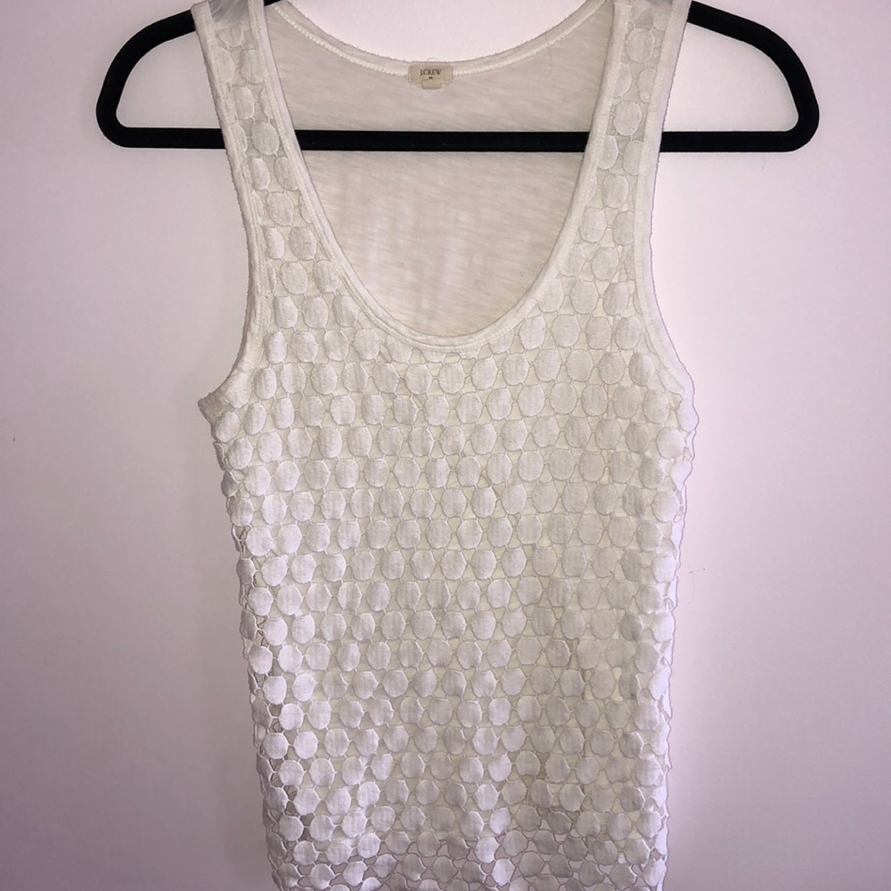 Jcrew textured tank in white